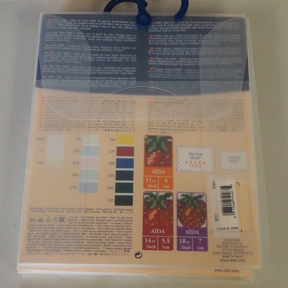 Vintage Cross Stitch Fabric Lot (set of 4) Cotton White 11 Count AIDA Needlework - Picture 8 of 10